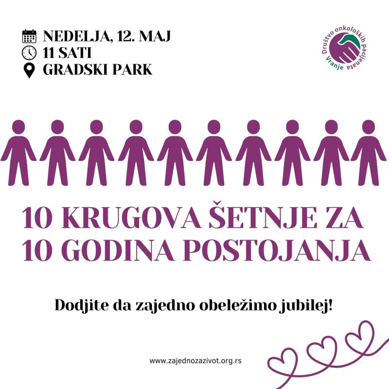 Decenija postojanja Društva onkoloških pacijenata u Vranju
