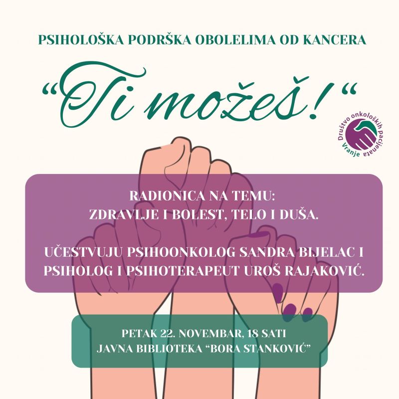 Psihološka podrška obolelima od kancera